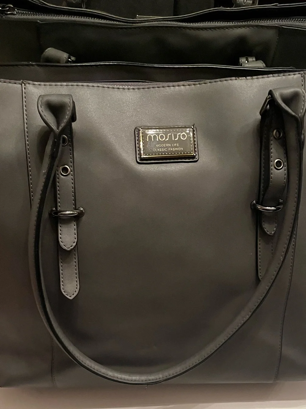 Mosiso Grey Professional Laptop Bag for Women